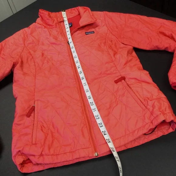 Girls Patagonia Jacket XL Coral Quilted Full‎ Zip